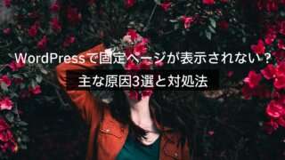 WordPressで固定ページが表示されない?主な原因3選と対処方法